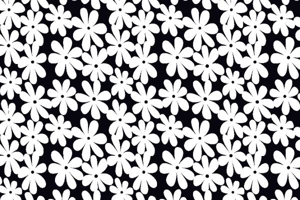 水印数码纺织印花花型黑白菊花图案金昌格式分色稿文件A2782-1