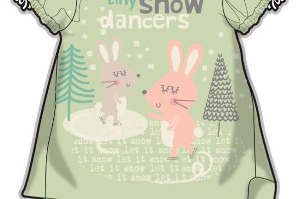 短袖小女孩童装彩色服装矢量素材