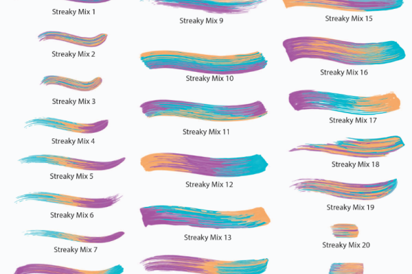 笔刷合集AI画笔手绘板绘素描漫画水彩马克笔铅笔油漆噪点矢量素材