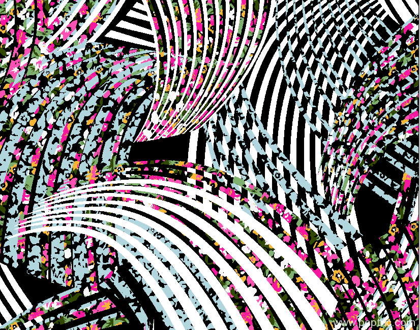 多彩几何图案拼接矢量图迷彩花型纺织面料水印数码印花花型