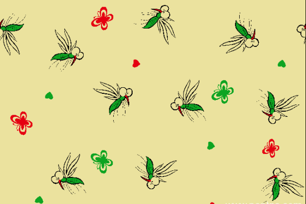 蚊子蝴蝶印花花型纺织面料金昌矢量图