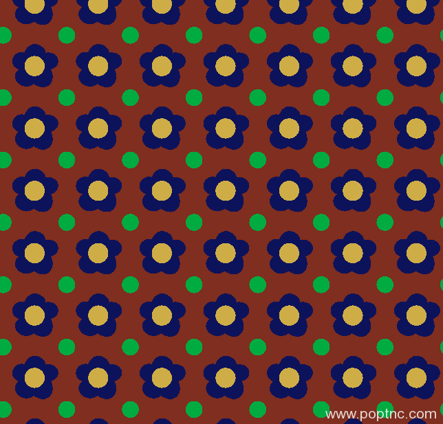 几何小花朵绿色圆点矢量图服装纺织面料水印数码印花金昌花型