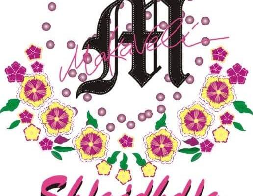 字母花朵拼接裁片烫图印花花型矢量图