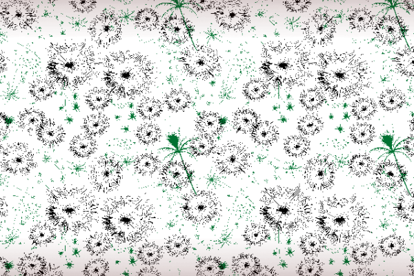 线条拼接植物花卉矢量图纺织面料水印数码印花金昌花型