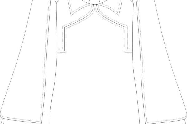 女装上衣设计矢量图服装设计手稿