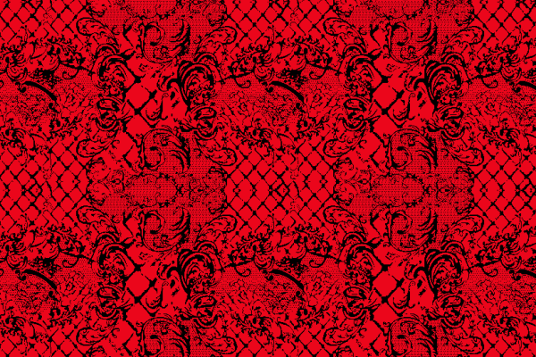 红色几何复古花纹印花矢量图纺织面料水印数码印花金昌花型