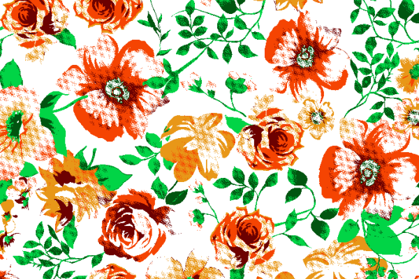 植物花卉矢量图玫瑰花图案纺织面料水印数码印花金昌花型