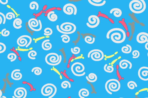 卡通龙卷风印花矢量图纺织面料水印数码印花金昌花型