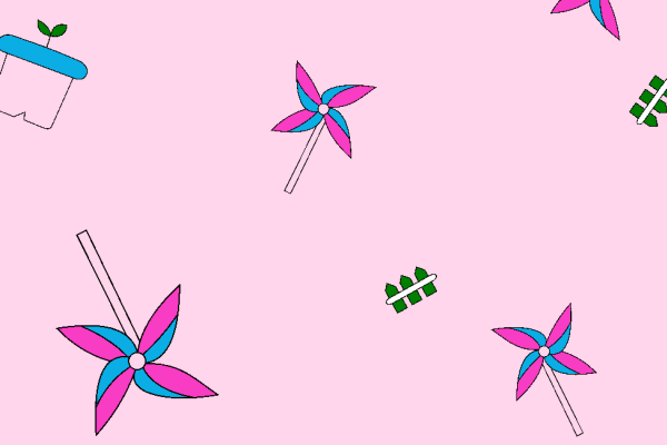 卡通印花矢量图小风车花型纺织面料水印数码印花金昌花型