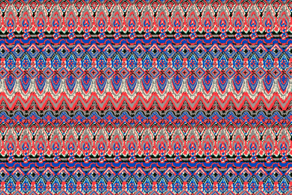 复古几何波浪印花矢量图纺织面料水印数码印花金昌花型