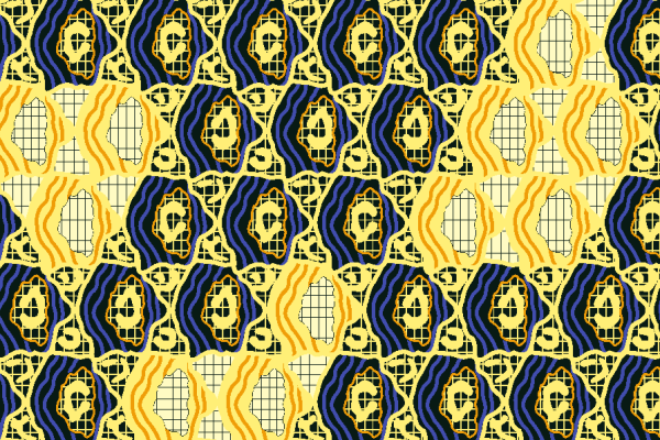 纺织面料水印数码印花金昌花型几何C型字母花型