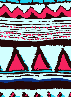 几何卡通印花花型三角形花纹纺织面料水印数码印花金昌花型