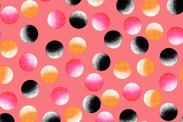 粉色几何圆形拼接矢量图纺织面料水印数码印花金昌花型