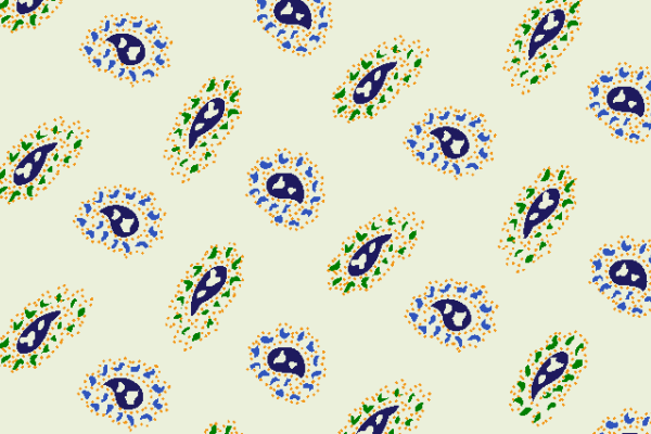 几何腰果印花矢量图纺织面料水印数码印花金昌花型