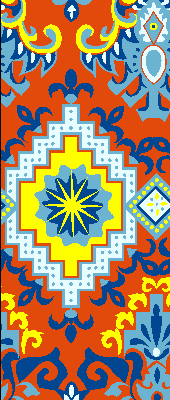 几何拼接印花矢量图纺织面料水印数码印花金昌花型