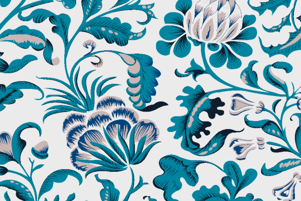 植物花卉牡丹花型印花矢量图纺织面料水印数码印花金昌花型