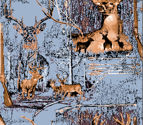 驯鹿图案印花矢量图纺织面料水印数码印花金昌花型