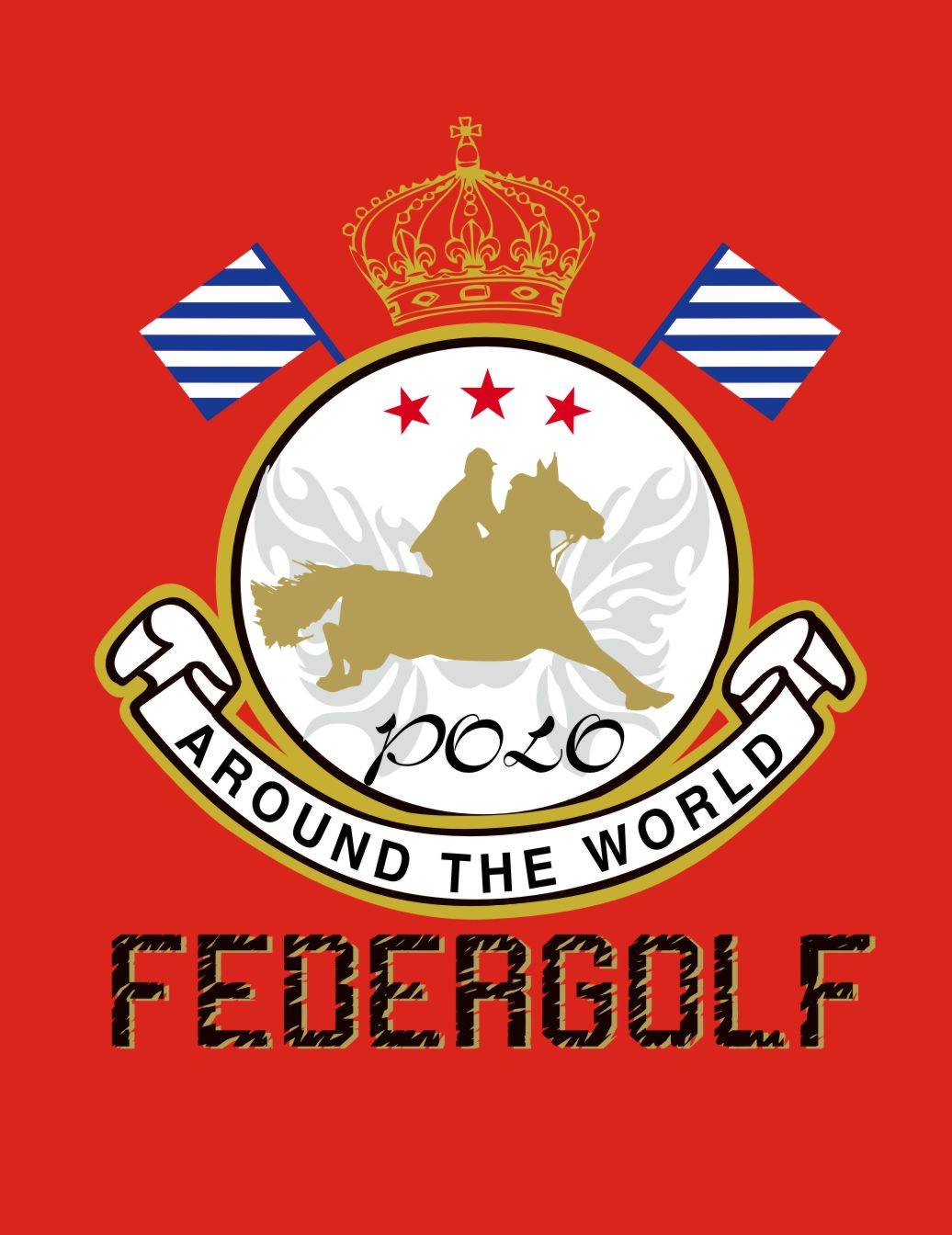 勋章字母人物马匹裁片烫图矢量图