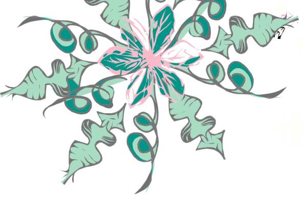 植物花卉矢量图裁片烫图印花矢量图