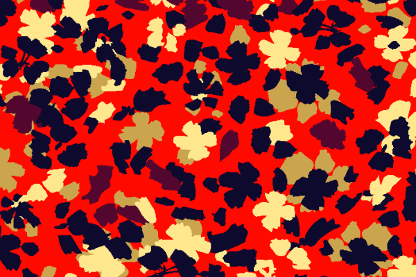 几何枫叶印花矢量图纺织面料水印数码印花金昌花型