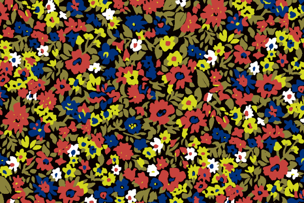 几何水墨画风小花朵矢量图纺织面料水印数码印花金昌花型