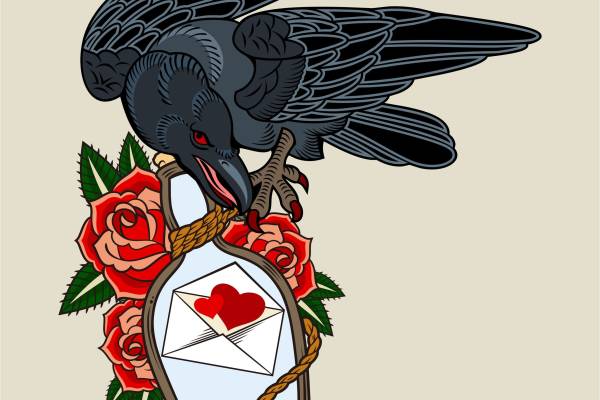 鸟类牡丹花心形矢量图裁片烫图印花花型