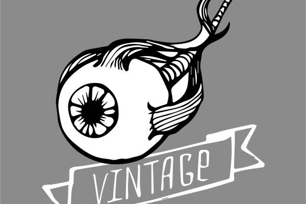 眼睛字母拼接矢量图服装裁片烫图印花花型