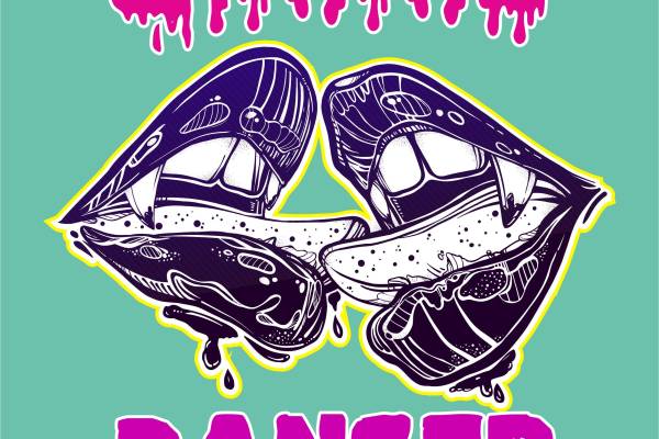 字母舌头矢量图服装纺织裁片烫图印花花型