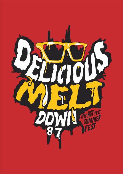 眼镜字母涂鸦拼接矢量图服装裁片烫图印花花型