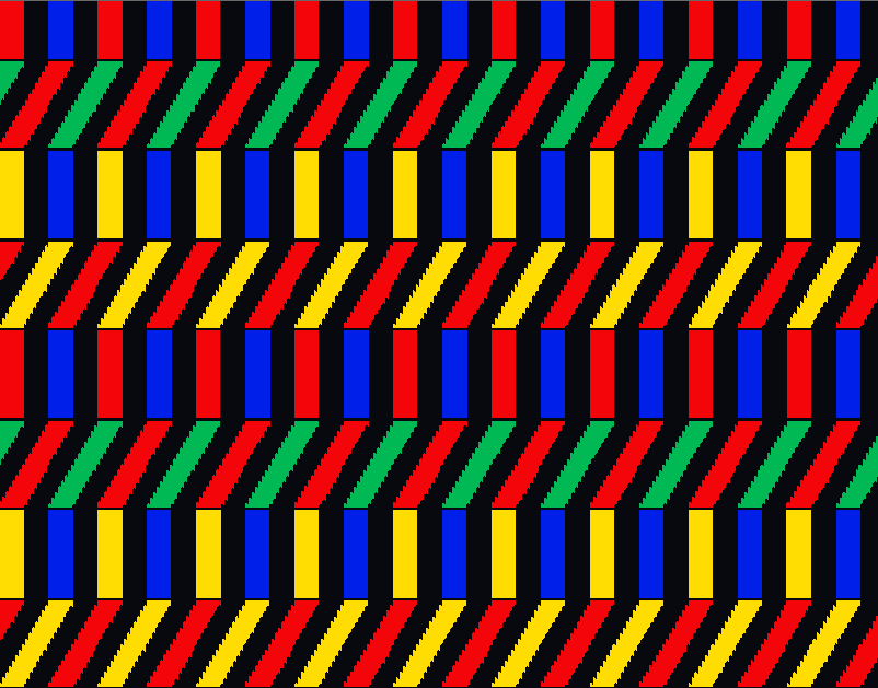 多彩几何体拼接矢量图服装面料水印数码印花金昌花型