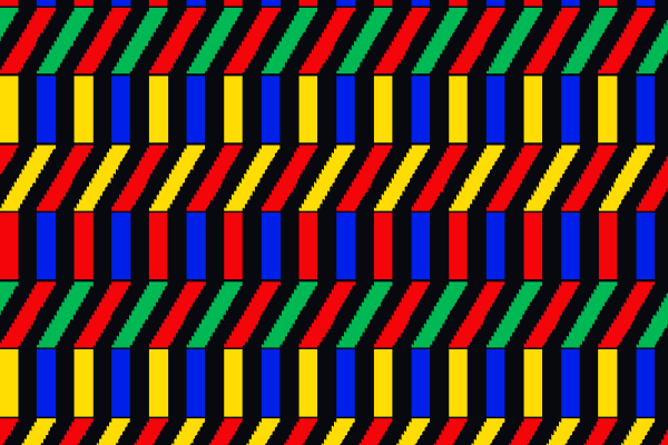 多彩几何体拼接矢量图服装面料水印数码印花金昌花型