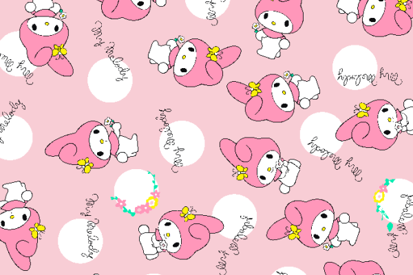 粉色卡通兔子图案矢量图服装面料水印数码印花金昌花型