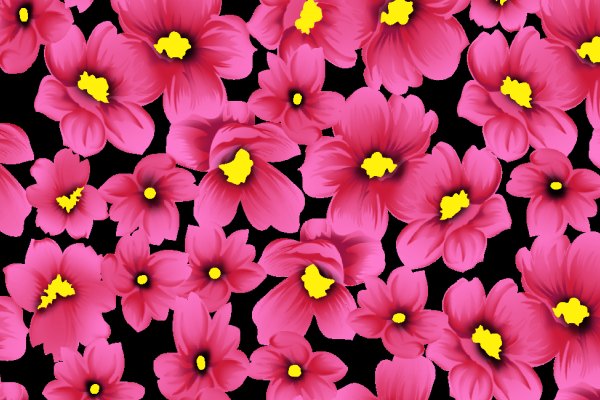 粉色花卉杜鹃花矢量图服装面料水印数码印花金昌花型