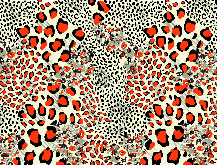 几何豹纹印花矢量图纺织面料水印数码印花金昌花型