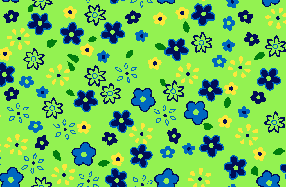 绿色植物花朵印花矢量图服装纺织面料水印数码印花金昌花型