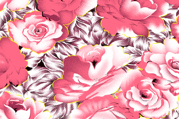 粉色牡丹花矢量图服装面料水印数码印花金昌花型