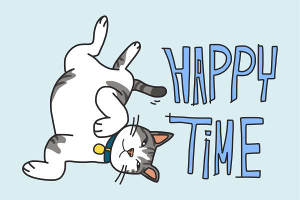 猫咪英文字母印花矢量图服装裁片烫图印花花型