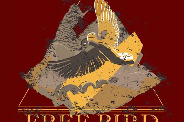 和平鸽英文字母印花矢量图服装裁片烫图印花花型