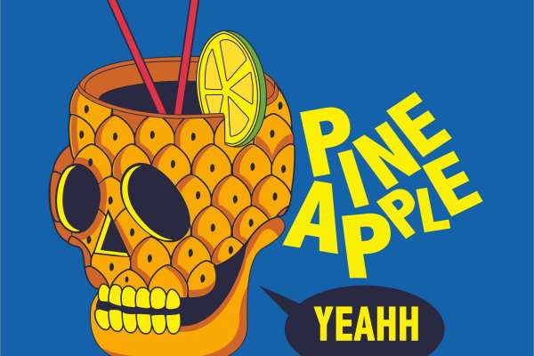 骷髅头字母印花矢量图裁片烫图服装印花花型