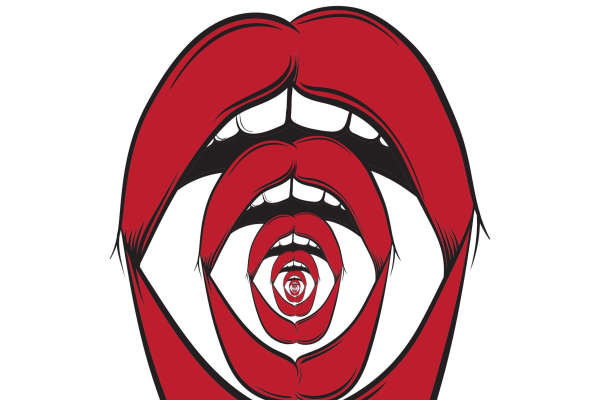 字母嘴唇印花矢量图服装裁片烫图印花花型