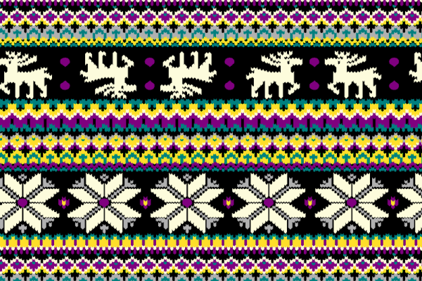 几何图案麋鹿花型矢量图纺织面料水印数码印花金昌花型