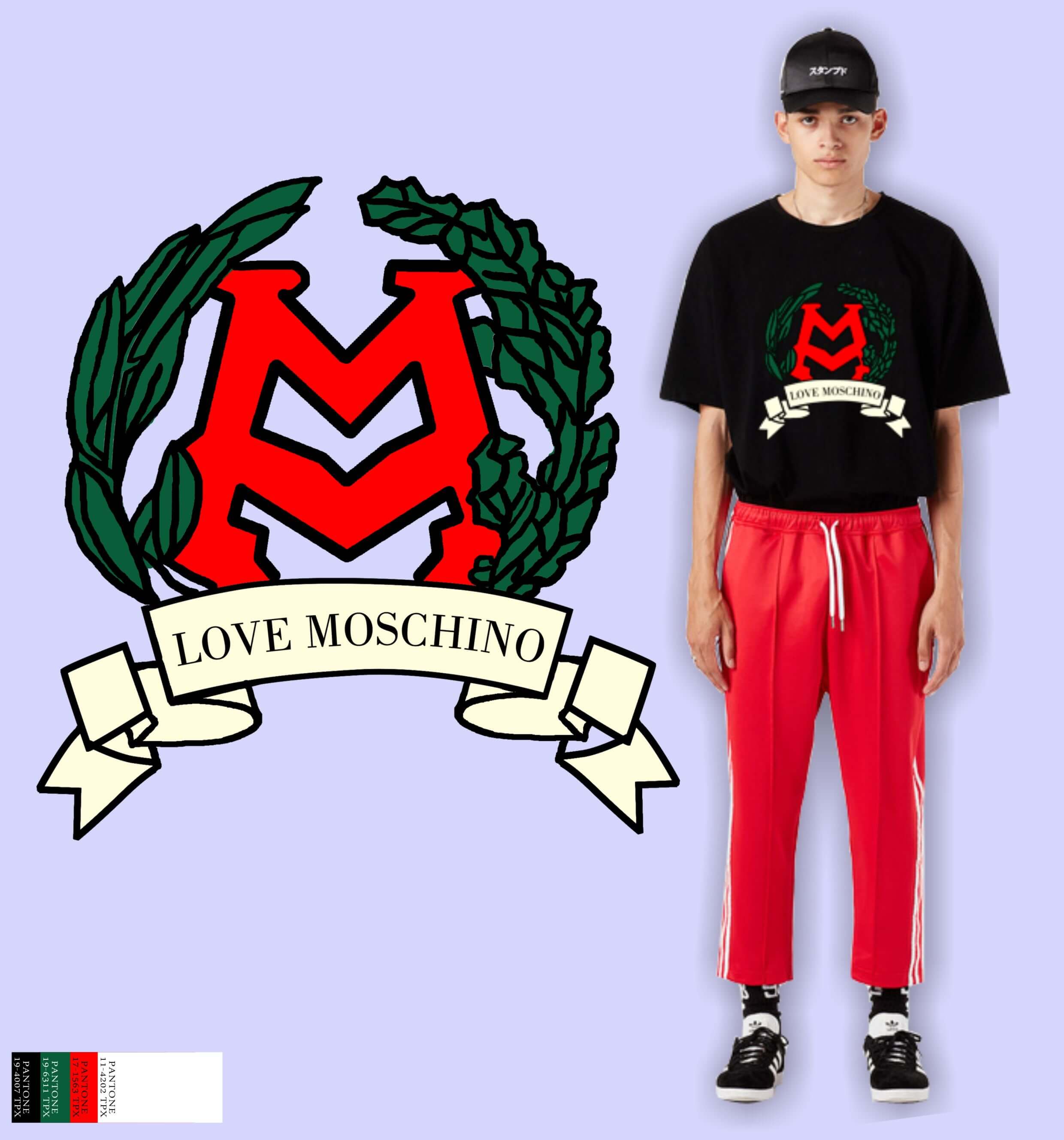 几何字母M矢量图服装裁片烫图印花花型