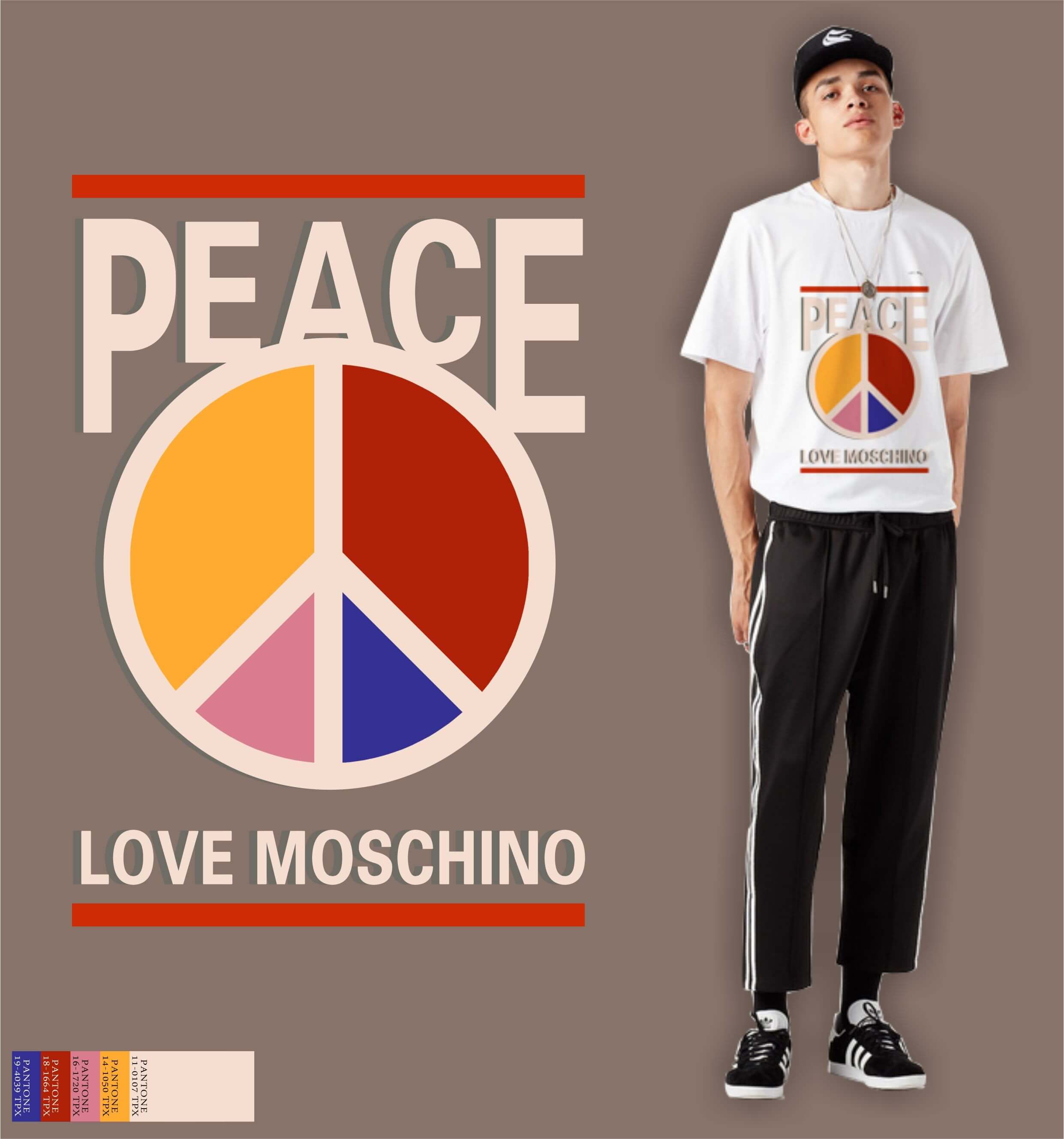 字母圆形矢量图服装裁片烫图印花花型