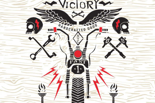 朋克机车风字母印花矢量图服装裁片烫图印花花型