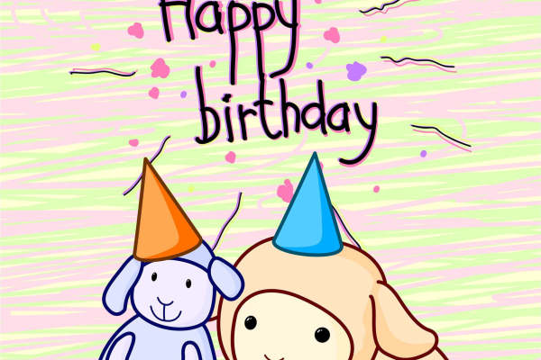 卡通小绵羊英文字母拼接矢量图服装裁片烫图印花花型