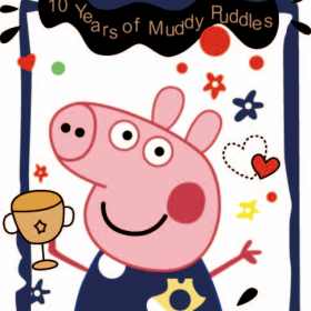 小猪佩奇奖杯爱心字母矢量图服装裁片烫图印花花型