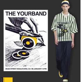 字母橙子矢量图服装裁片烫图印花花型