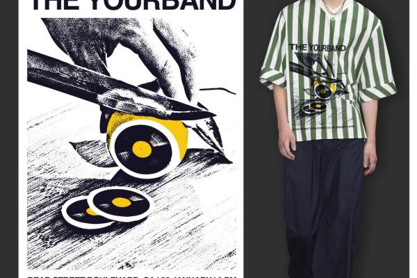 字母橙子矢量图服装裁片烫图印花花型