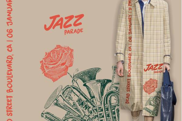 乐器玫瑰花字母矢量图服装裁片烫图印花花型