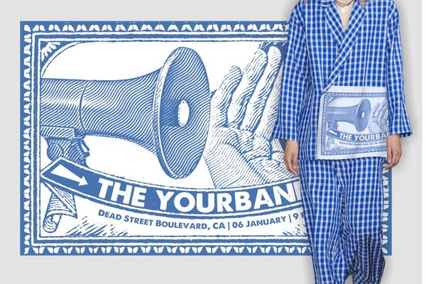 邮集喇叭字母矢量图服装裁片烫图印花花型